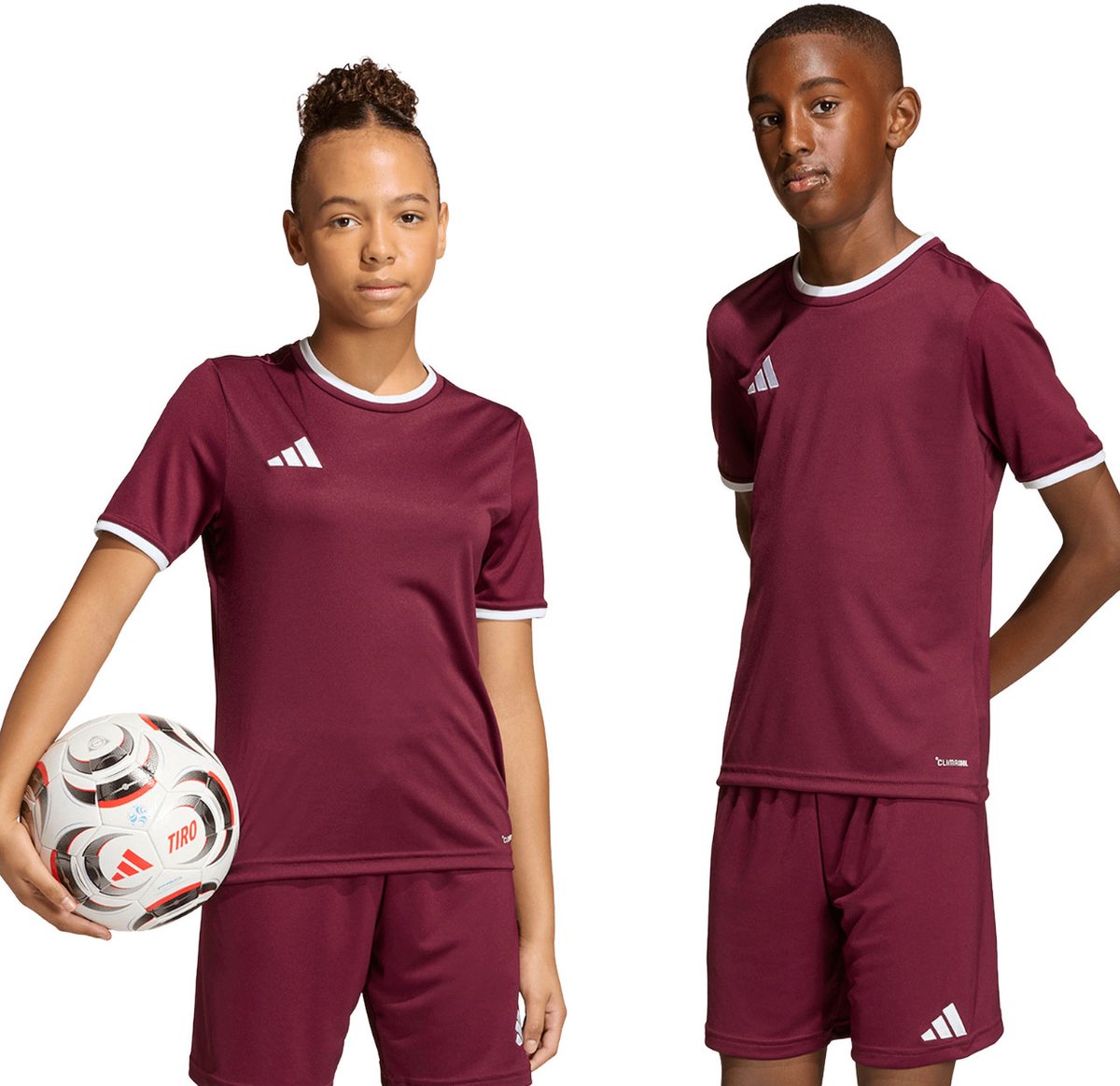 adidas T-shirt Kinderen Entrada 26 Jersey Bordeauxrood - Maat 116cm