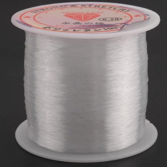 Nylon Vislijn - Kralenkoord - Vissen - 02 mm Diameter - 11 Pond Trekkracht - Doorzichtig van Merkloos — afbeelding 5