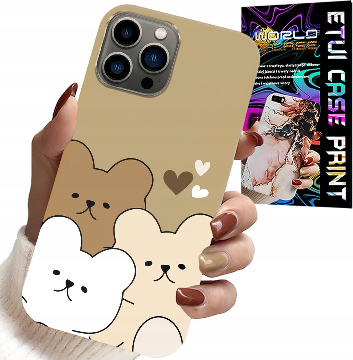 iPhone 13 Pro Max hoesje - Teddybeer, Teddybeer patronen voor de allerjongste kinderen