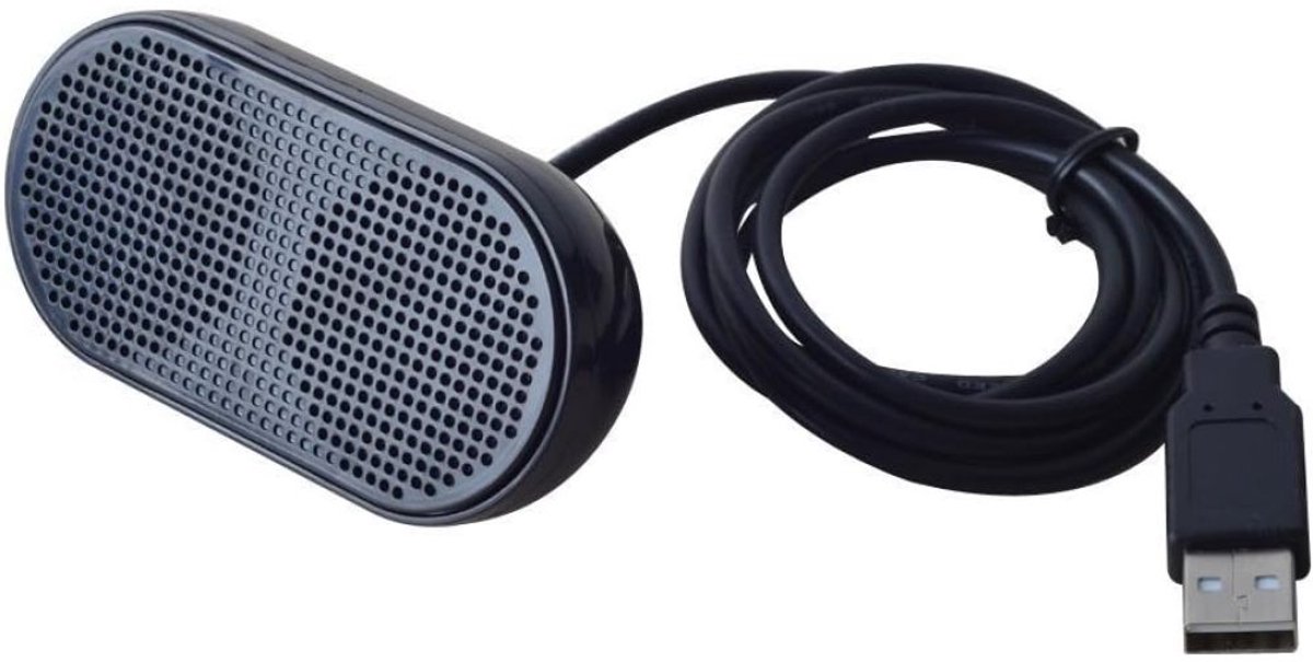 Oneay USB mini-luidspreker, computerluidspreker, actieve stereo multimedialuidspreker voor notebook, laptop en pc (zwart)