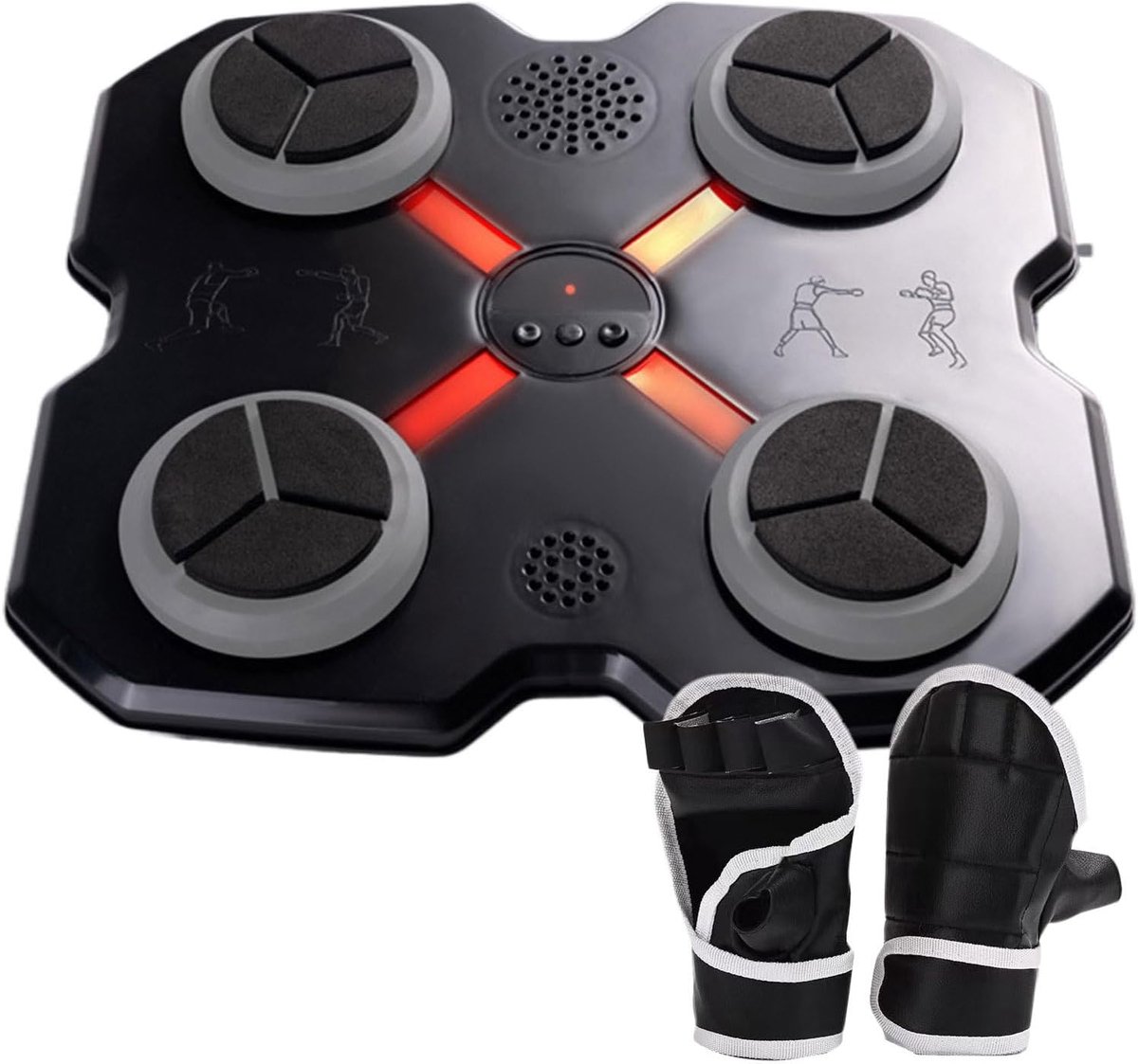 Muziekbox Machine - Fitness Apparaat - Thuis Sporten - Spraakbesturing - 28x28x5 cm - Zwart