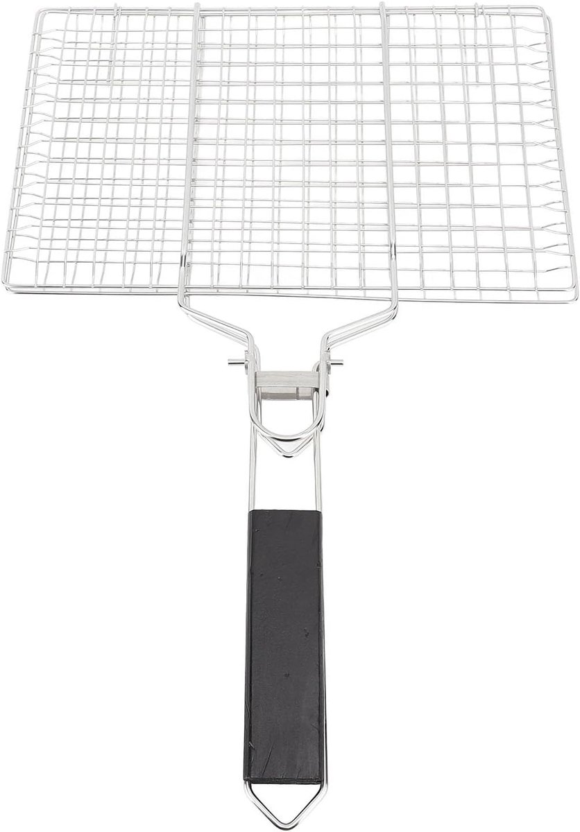 Visgrillrek - Grillmand - BBQ Accessoire - Opvouwbaar Roestvrij Staal - 35 x 33 cm