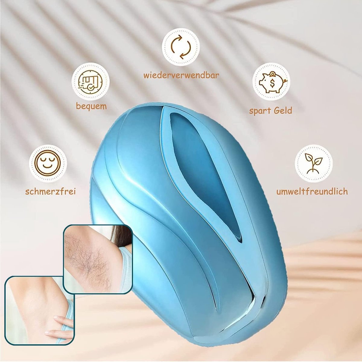 Kristallen Epilator - Gladde Huid Tool - Pijnloze Ontharing - Herbruikbaar Nano Glas - 10.5 cm Lengte - Zwart thumbnail 2