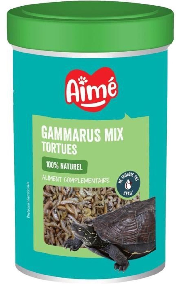 Schildpaddenvoer - AIME - Gammarus Mix - 1000 ml - Natuurlijke garnalen, voedingsbalans