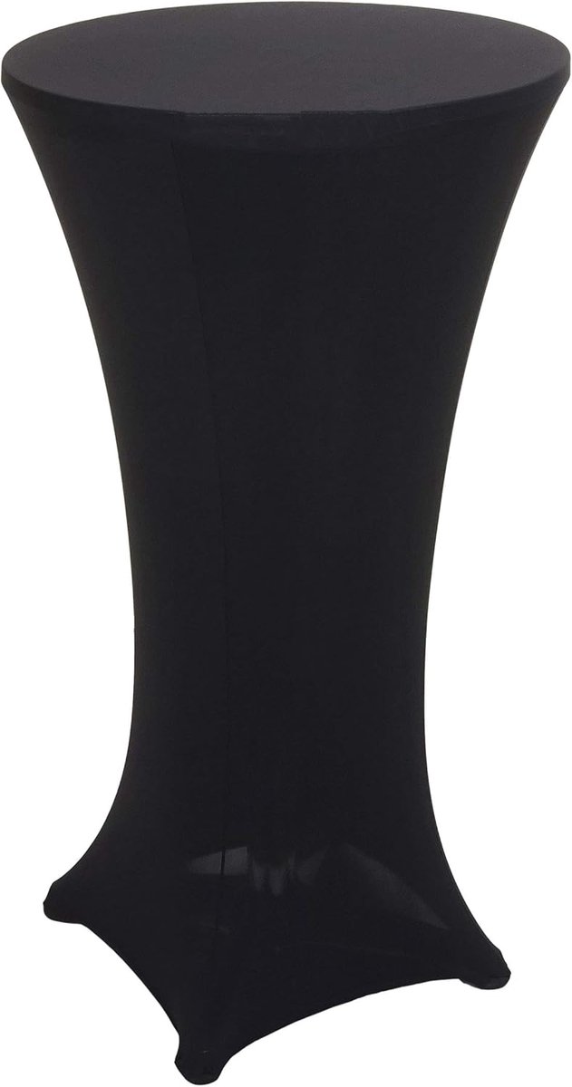 Statafelhoes Stretch - Tafelhoes Overtrek - Feest Decoratie - Geschikt voor Ø 60cm - Tot 110cm Hoogte - Zwart