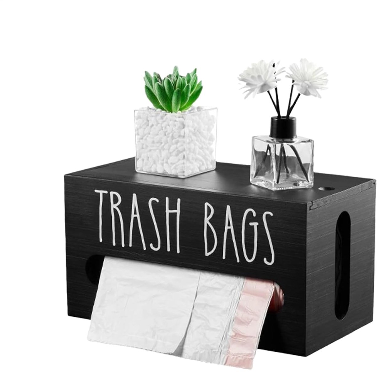 Afvalzak Organizer - Papier Houder - Keuken Opbergen - Houten Constructie - 29x22x14 cm