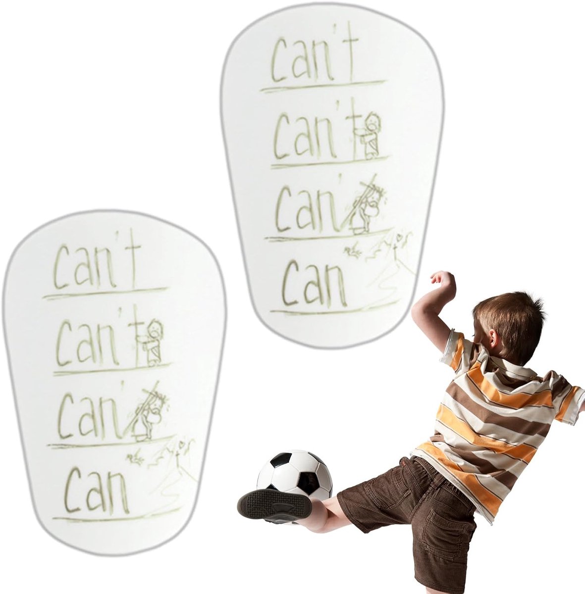 Scheenbeschermers Voetbal - Been Pads Sokken - Sport Bescherming - Dynamische Pasvorm - XS S - Wit