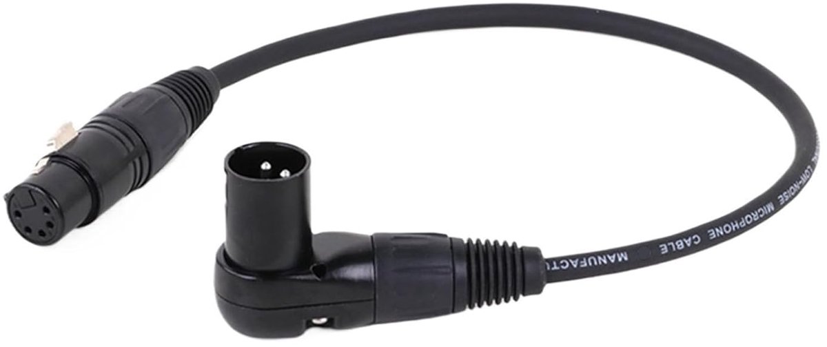 XLR Kabeladapter - 5-polig 3-polig - Audio Verbindingen - Haakse Connector - 03 Meter - Groen