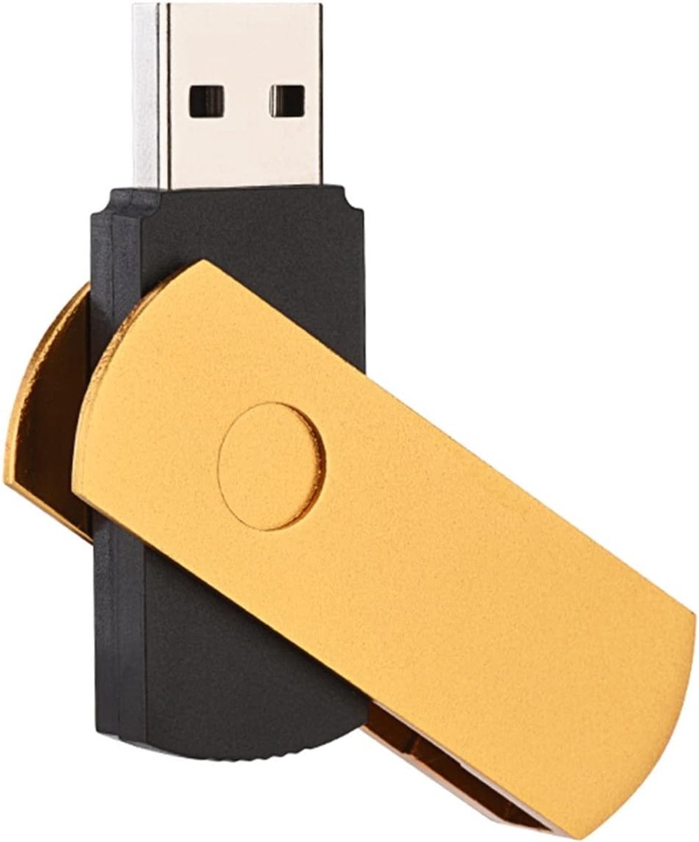 USB Geheugenstick - Data Opslag - Bestanden Delen - Robuuste Metalen Behuizing - 64 GB - Goud