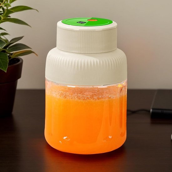 Elektrische Citroenpers - Fruitpers Beker - Sap Bereiden - Oplaadbaar Snoerloos - 1300ml Capaciteit - Romig — afbeelding 2