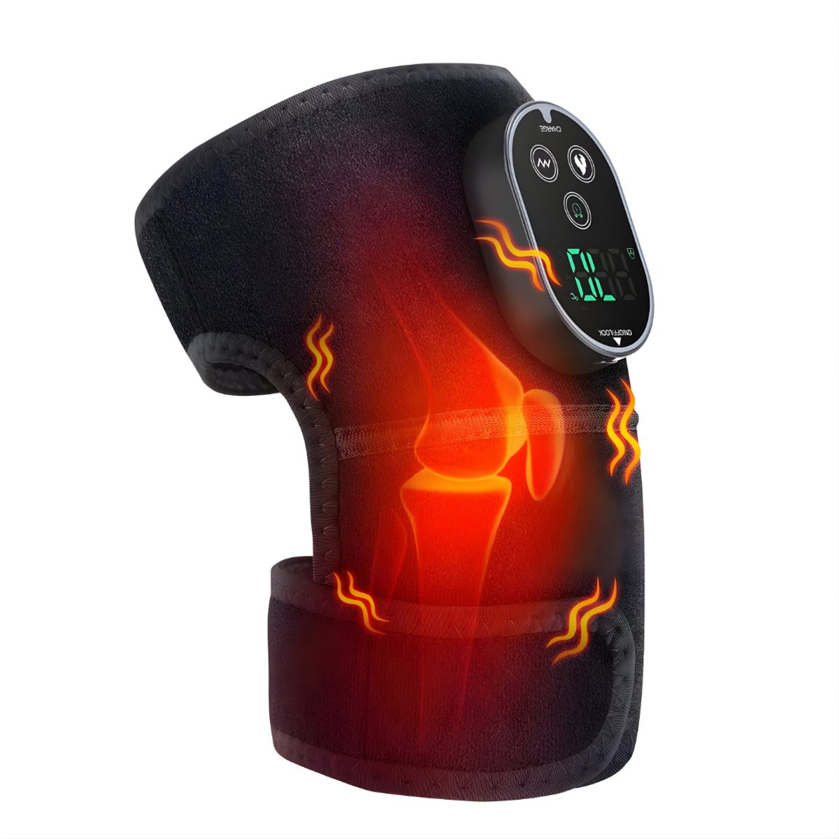 DnA® Knie Massage Apparaat - Beenmassage Apparaat - Knie Massage - Knie Massage Apparaat Met Infrarood - Zwart - 26cm x 17cm x 6cm