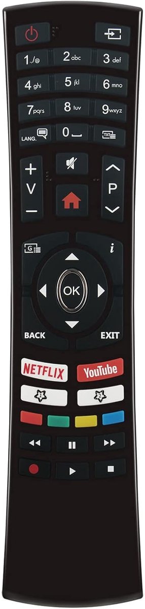 Vervangende Afstandsbediening - Universele Bediening - TV Bediening - Brede Compatibiliteit - 4x12x0.3 cm - Zwart