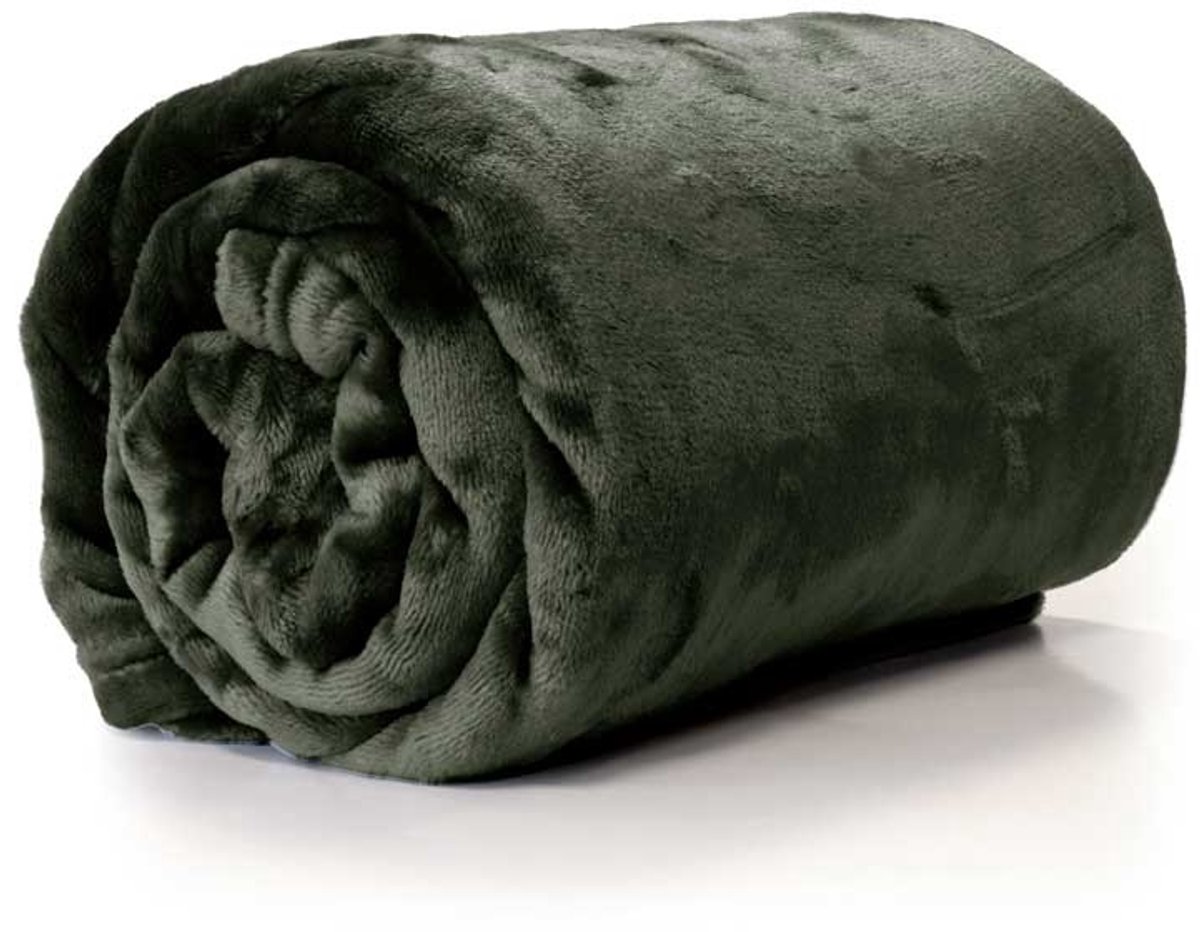 Unique Living Enzo Plaid 130x180cm Winter Green Groen