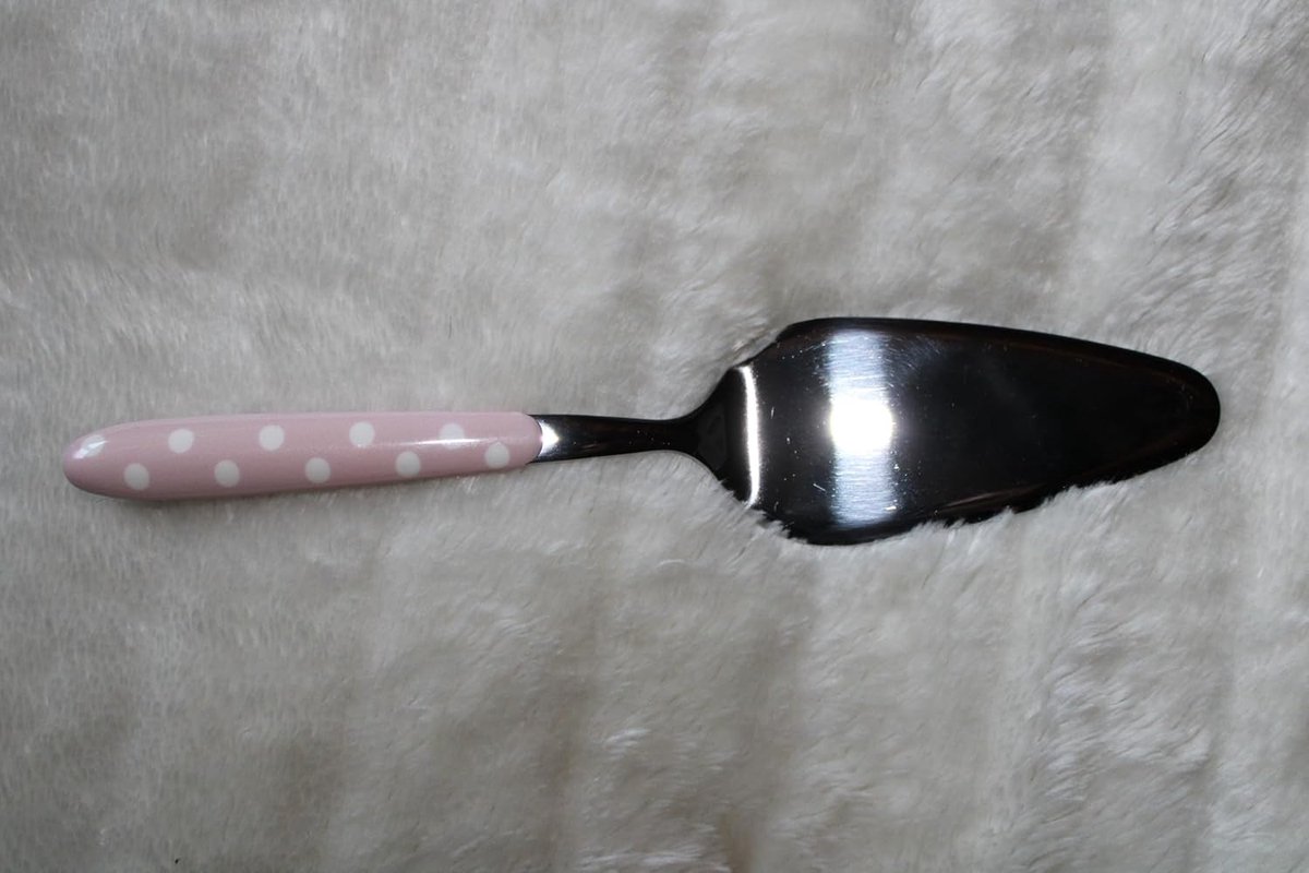 Taartschep - Gebaksschep Serveerschep - Taart Serveren - Stijlvol Design - Roze Witte Stippen
