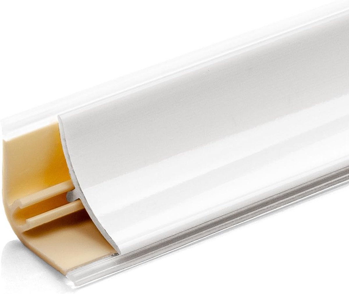 Afdekprofiel Keuken - Keukenstrip Wandprofiel - Werkblad Afwerking - Duurzaam PVC Materiaal - 13x13mm 3 Meter - Wit Glanzend