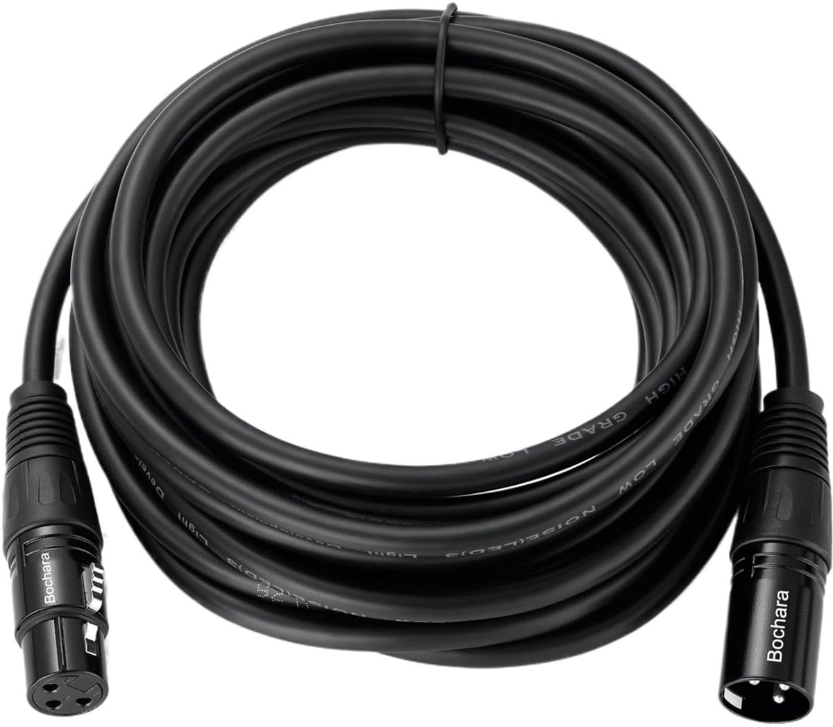 XLR Audiokabel - Microfoonsnoer - Professioneel Geluid - Zuiver Koper OFC - 1 Meter - Zwart
