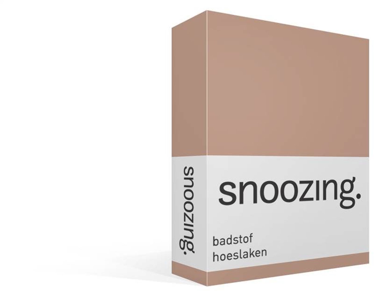 Snoozing badstof hoeslaken - 160x210/220 of 180x200 cm - Lits-jumeaux - Mokka