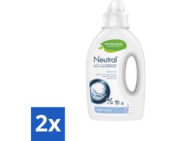 2 x Neutral Vloeibaar Wasmiddel Wit 20 Wasbeurten 1 liter - Gevoelige Huid - Wasmiddel - Wasmachine - Wasmiddel Voor Gevoelige Huid - Neutraal Wasmiddel