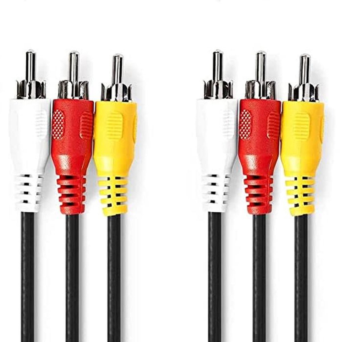 3 RCA Stekkers Kabel voor Audio en Video, 2 m - Composiet en Stereo