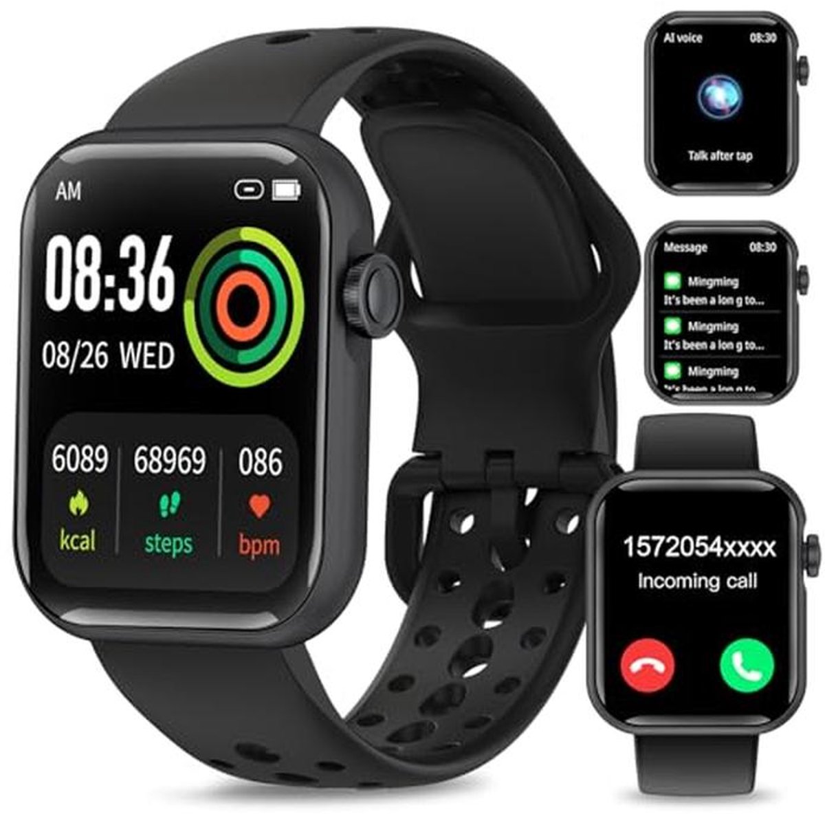 HD Touch Smartwatch met Telefoonfunctie - Fitnesshorloge voor Heren en Dames