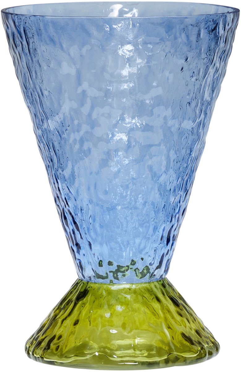 Hübsch vaas Abyss Blue Olive Blauw