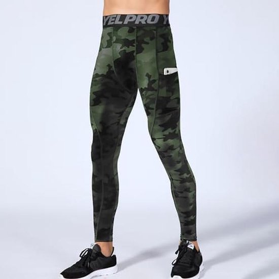 Sportlegging heren - Compressiebroek met zakken voor hardlopen en sport — afbeelding 3