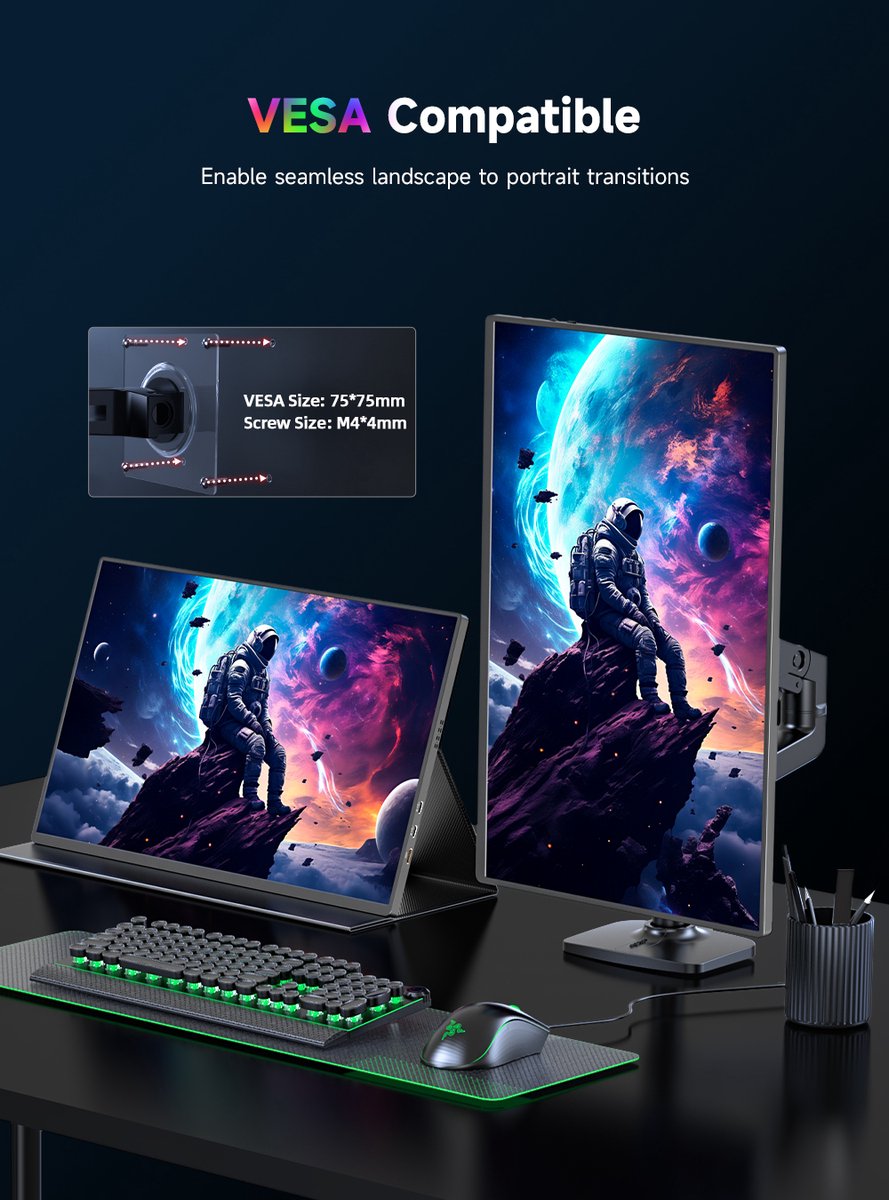 16" UPERFECT UColor T6 4K HDR draagbare monitor 3840x2400 1200 nits zonlichtleesbaar IPS 100% sRGB - Afbeelding 3