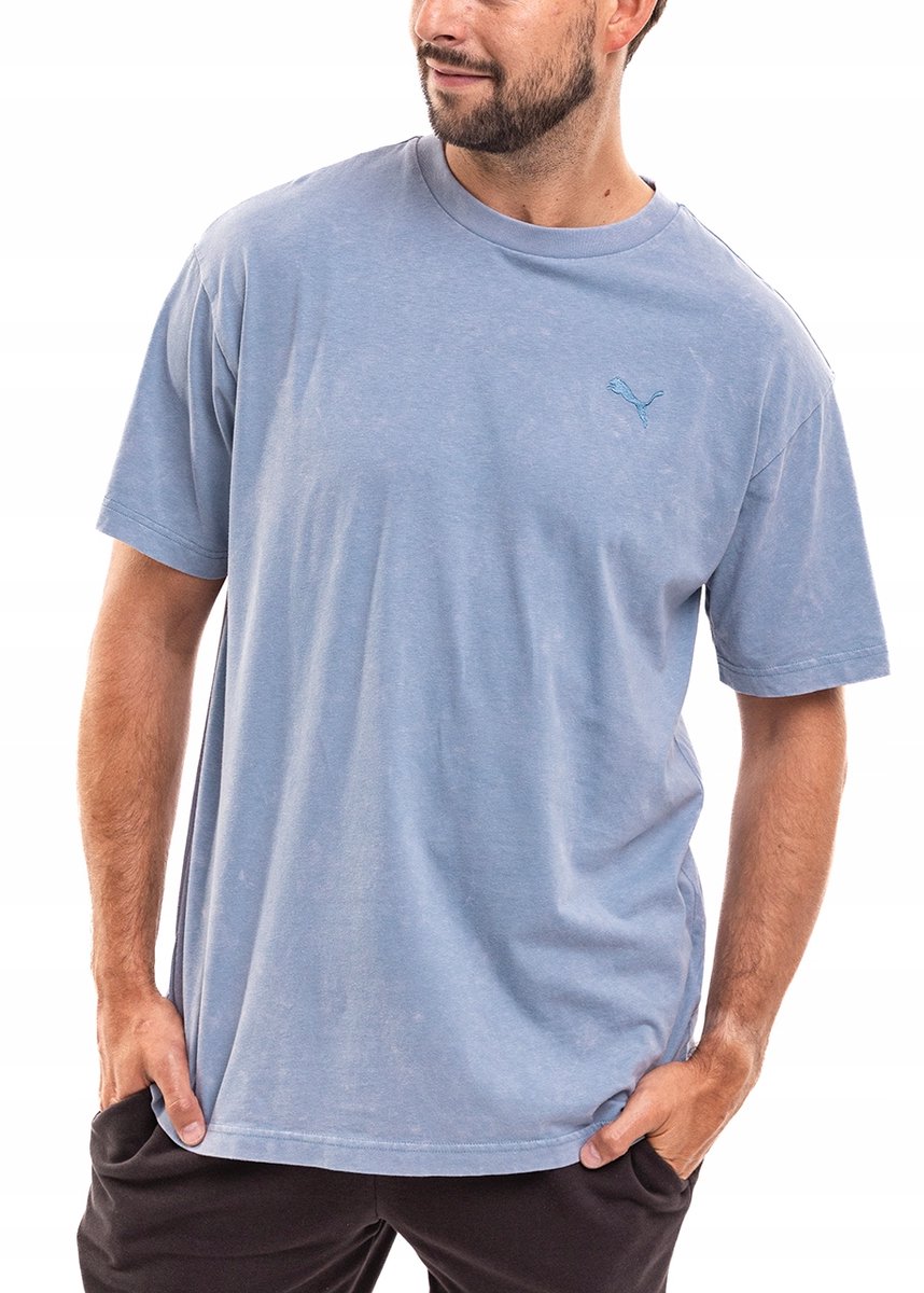 PUMA T-SHIRT ESS ELEVATED RELAXED 68804834 r L Blauw