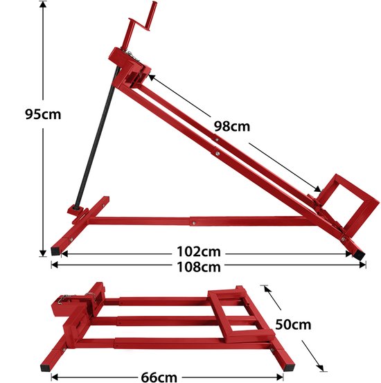 Froadp Grasmaaierheffer 400 kg Grasmaaierhefinrichting Hefplatform Zitmaaier 45° kantelhoek verstelbaar Grasmaaierheffer Reinigingshulp Grasmaaierheffer voor maaitractor Grasmaaier van Froadp — afbeelding 2