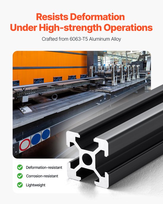 Groeven In Rails VEVOR 10-delige set van 1200 mm aluminium profielen met T-groeven, 2020 ...