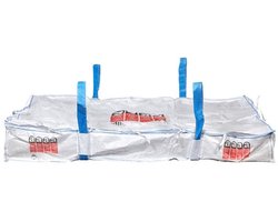 2x | Asbestplatenzak met binnenzak 250x150x30cm | 1000KG