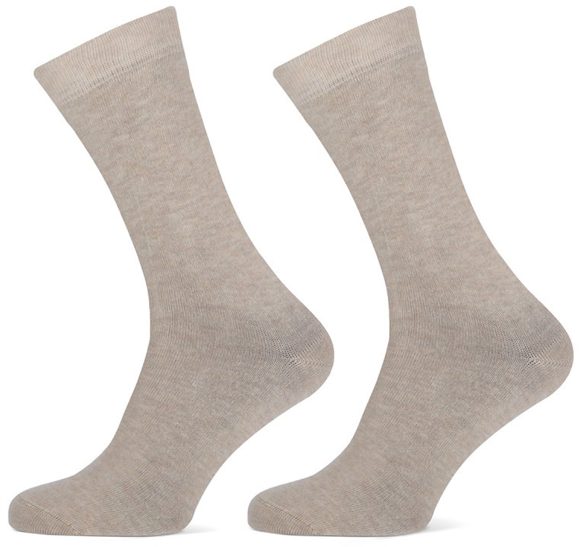 Unisex bamboe sokken - Beige - 43-46 - 2 paar