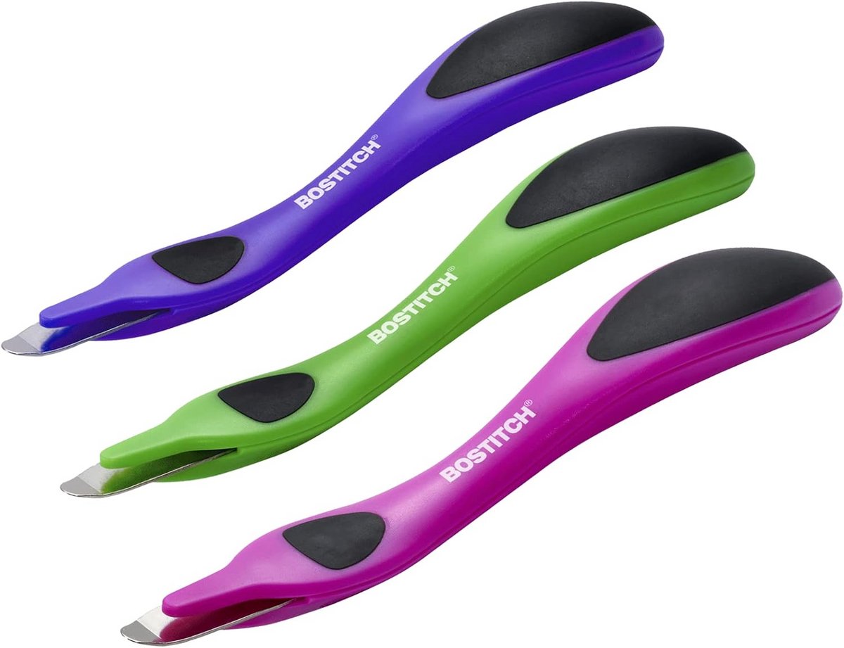 Magnetische Nietjes Verwijderaar Tool - 3 Pack Neon Kleuren - Voor Kantoor, Thuis en School