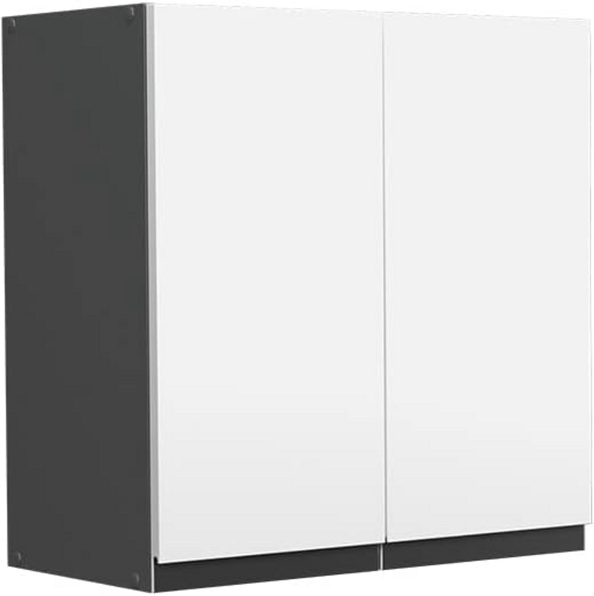 Wandkast Keuken 60 cm J-Vorm Wit/Antraciet - Modulair Systeem
