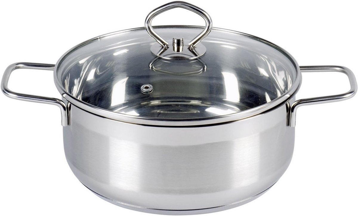 Hoge Kookpan met Deksel, 20 cm Diameter