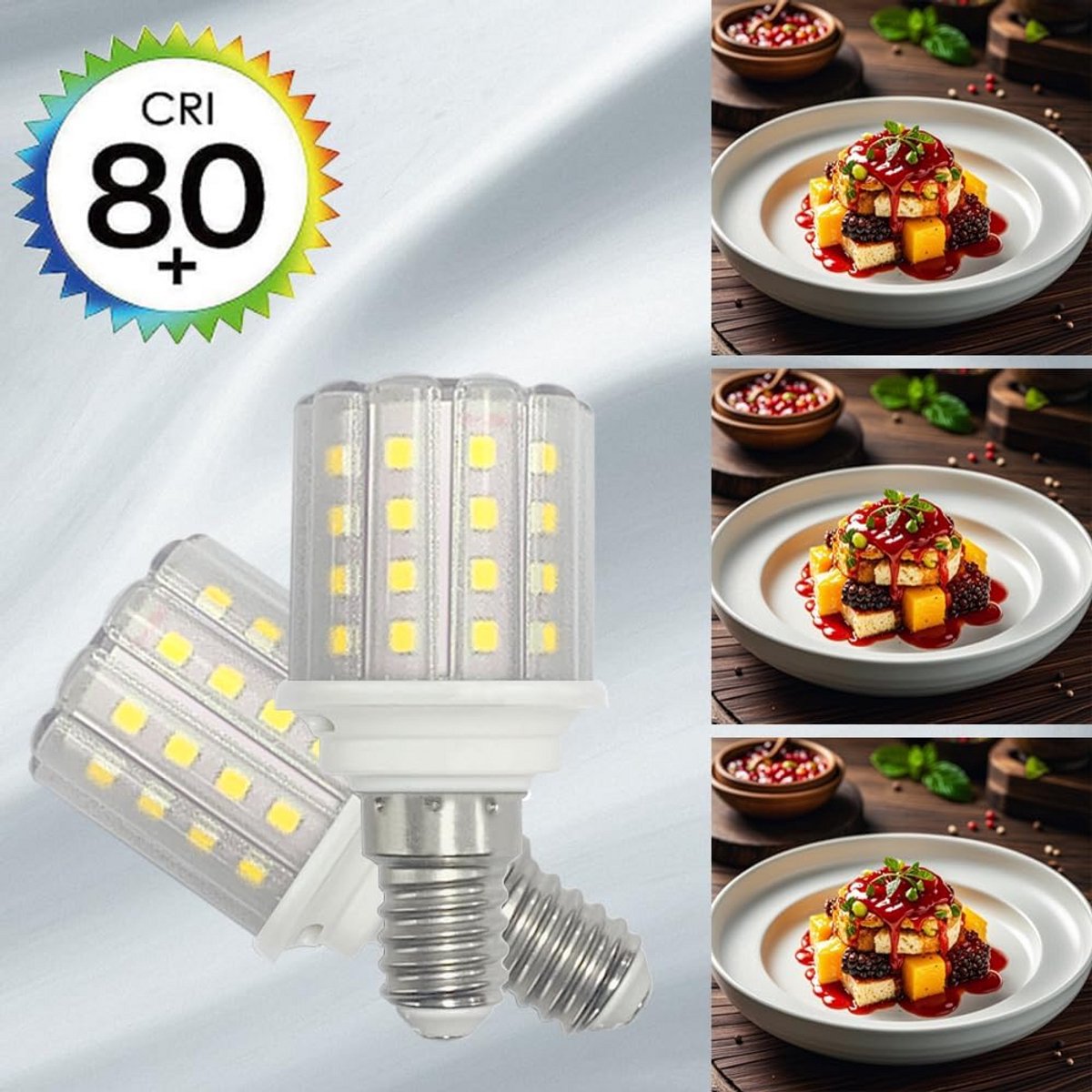 E14 LED Maïskolf Lampen Set van 5 - Koel Wit Licht