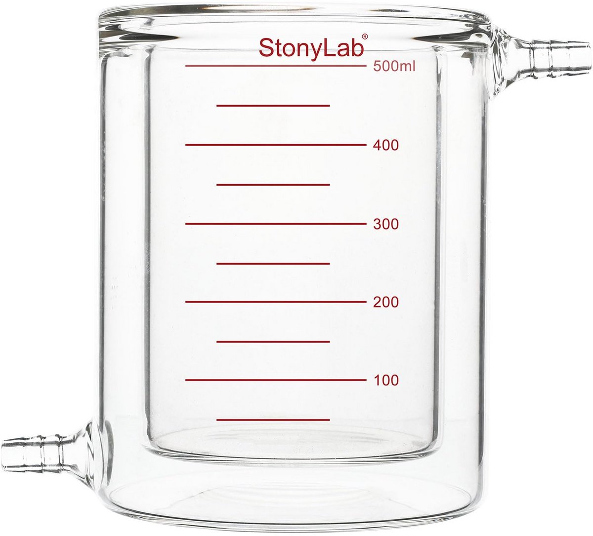 Borosilicaat Glas Maatbeker 500ml met Maataanduiding en Platte Bodem