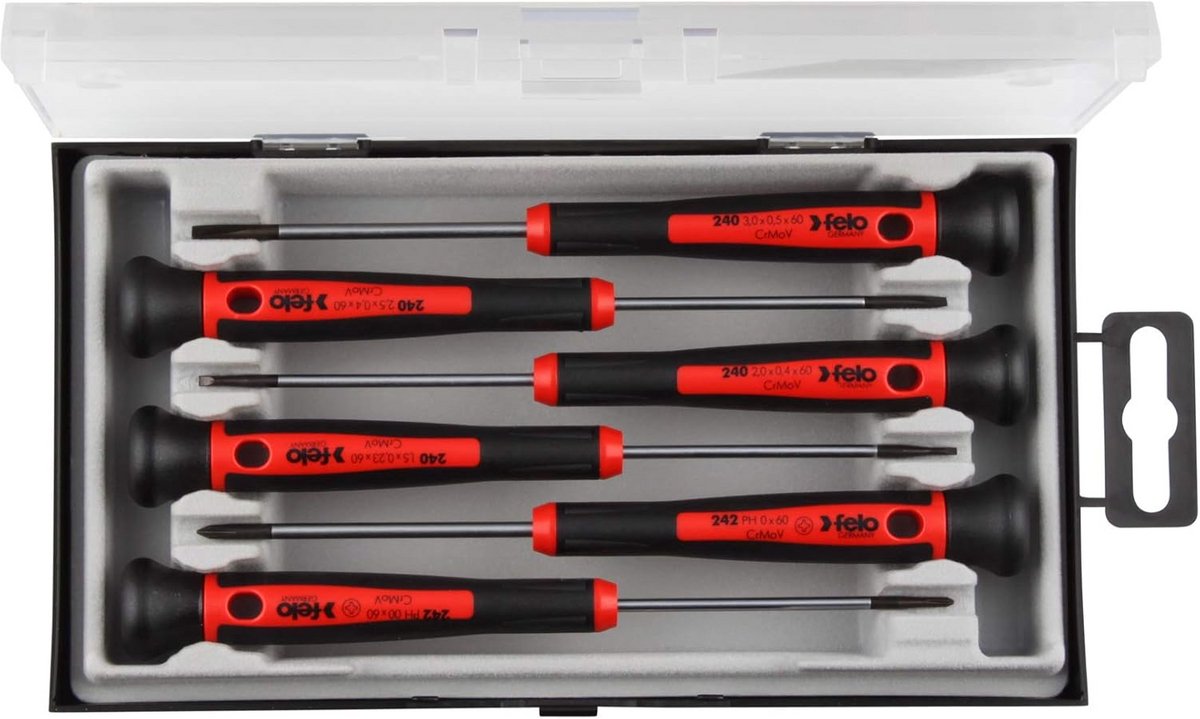 Precisie Schroevendraaiers - Set Gereedschap - Klusjes Binnen - Ergonomische Greep - 6 Delig - Multicolor