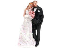 Taartfiguur bruid en bruidegom 13cm