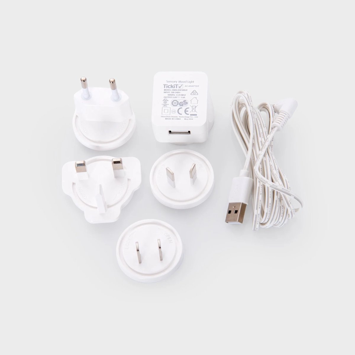 TickiT oplader sfeerlichten USB multicolor educatief speelgoed.