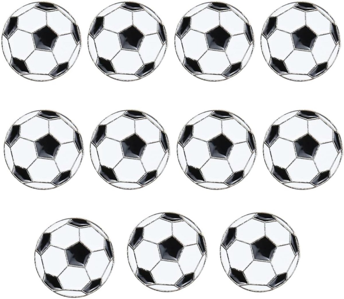 11 Delige Set Voetbal Pin Badges voor Rugzak en Sjaal Decoratie