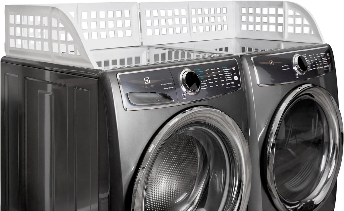 Wasmachine Opvangrek met Siliconen Tussenstuk - Voorkomt Vallend Wasgoed Achter Apparatuur - Universeel Model