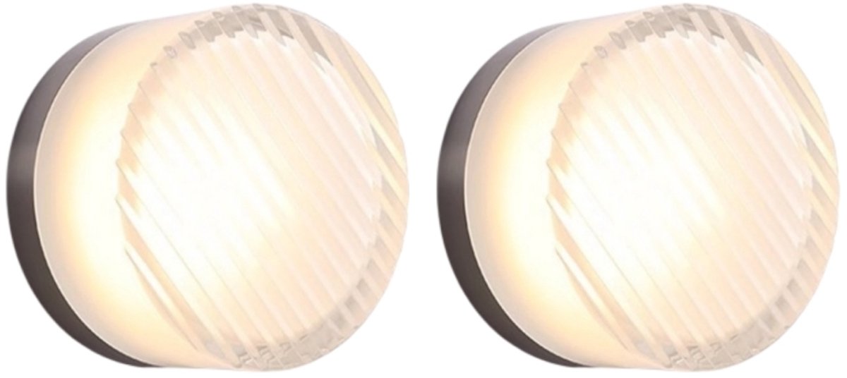 2 Stuks Wandlamp Moderne Ronde Plafondlamp Decoratieve voor Slaapkamer Hal Woonkamer Transparant