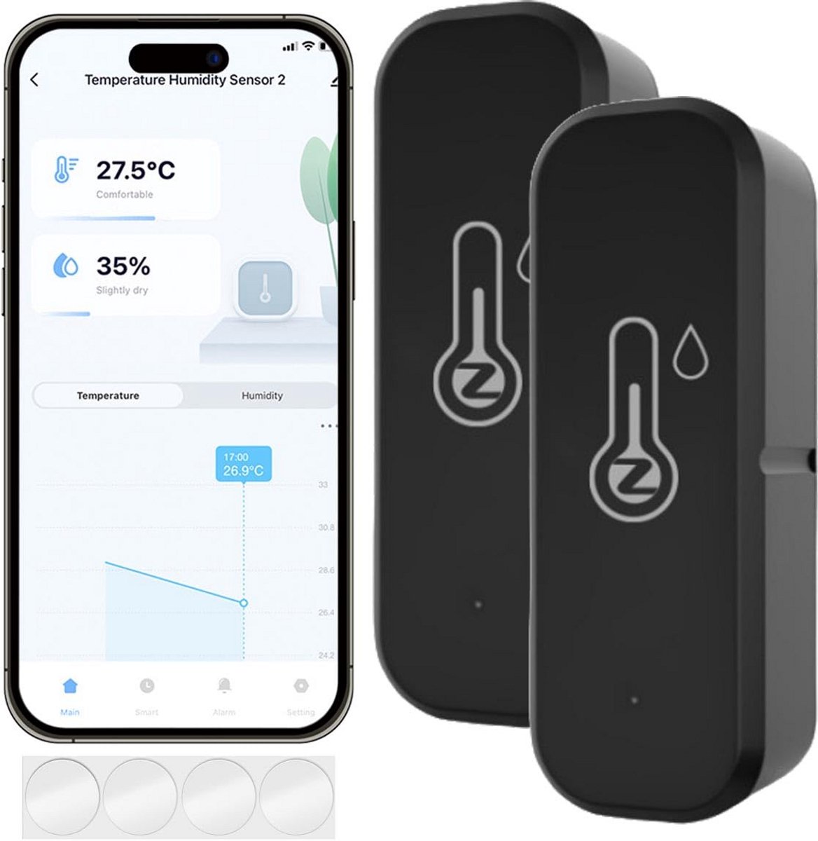 Draadloze Zigbee Thermometer en Hygrometer | Slimme Temperatuur- en Vochtigheidssensor
