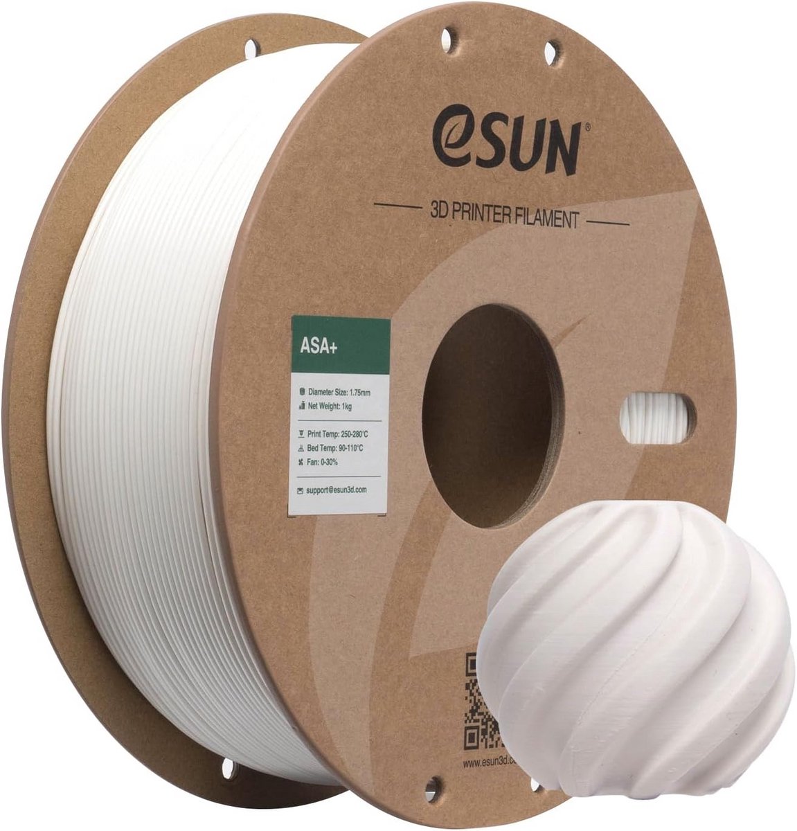 Weerbestendig ASA+ 3D Printer Filament 1.75mm voor Buitenonderdelen - 1KG Warm Wit