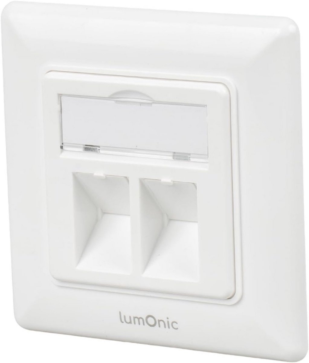 Inbouwframe Keystone 2-Poort voor Keystone RJ45, HDMI en USB Modules