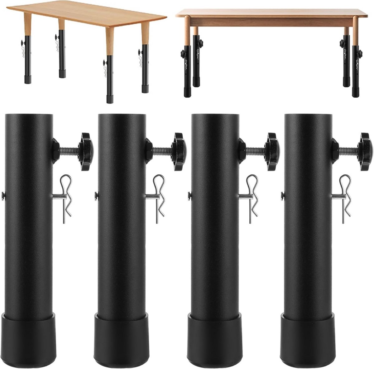 Verstelbare Tafelbeenverlengingen - Tafelhoogte Risers tot 20 cm voor Inklaptafels