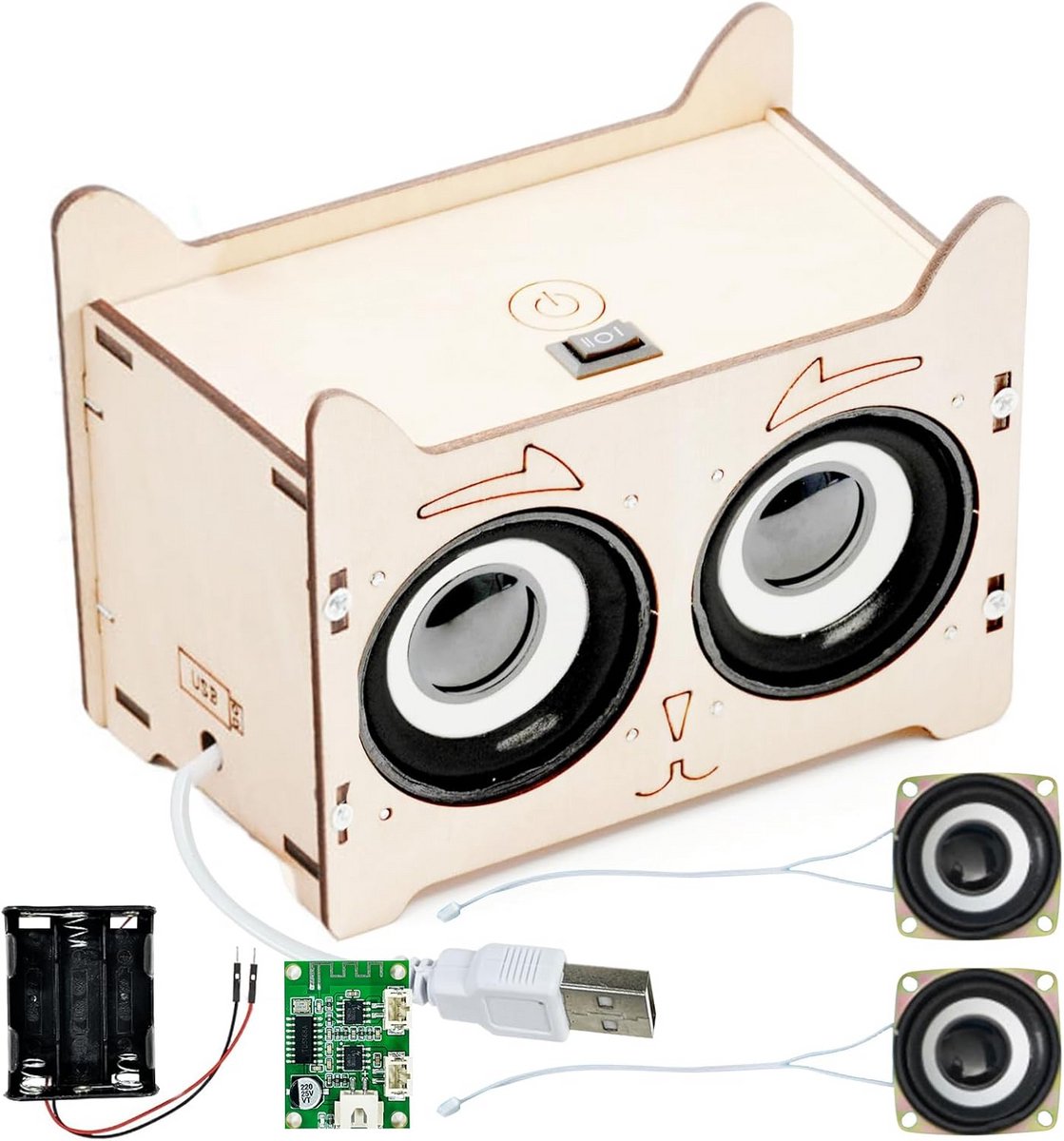 DIY Bluetooth Speaker Bouwpakket Hout voor Kinderen vanaf 8 Jaar