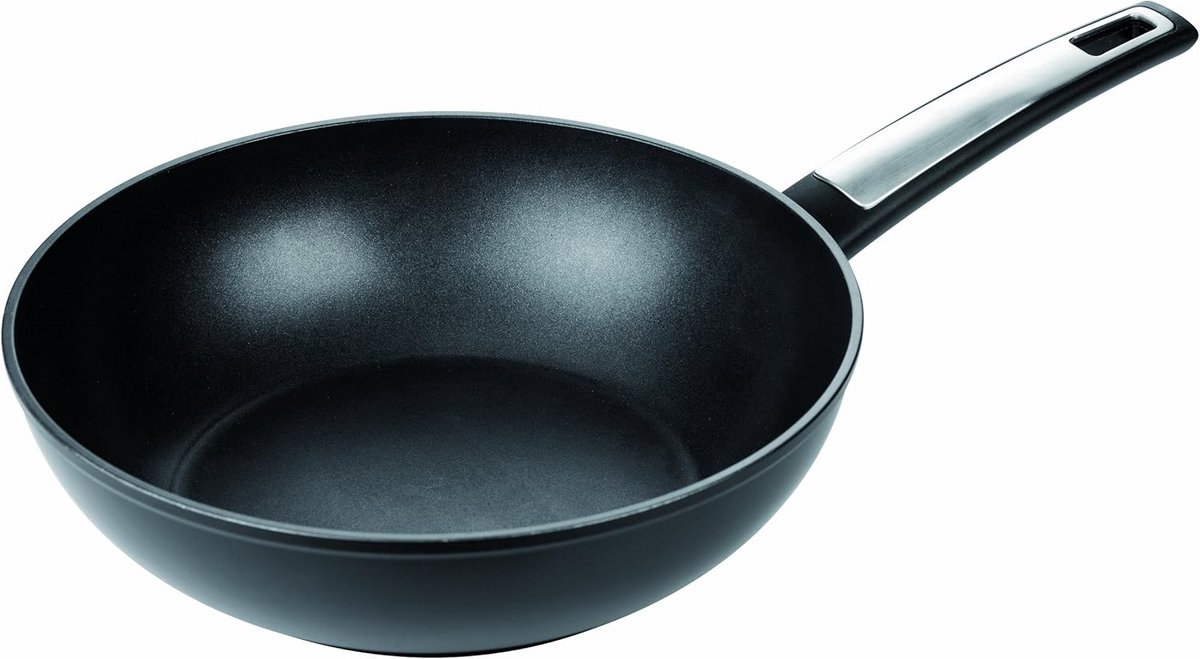 Wok Pan 28 cm - Hoogwaardige Koekenpan voor Intensief Koken