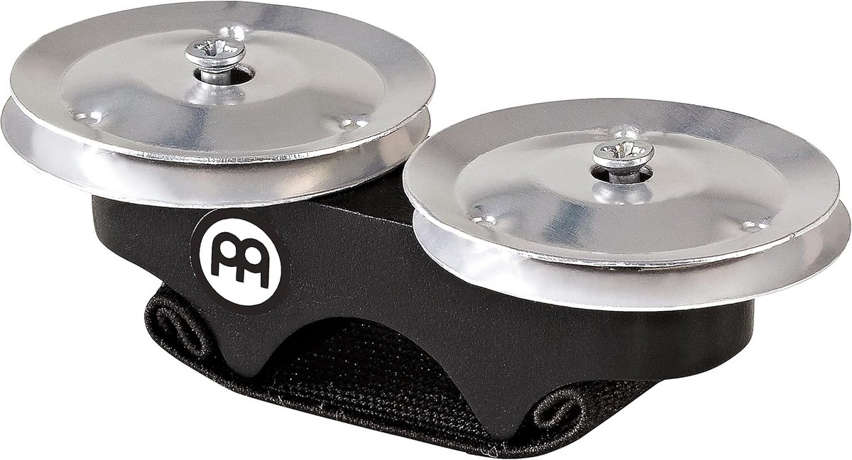 Vingerjingles voor Cajon met Robuuste Aluminium Klemmen - Zwart